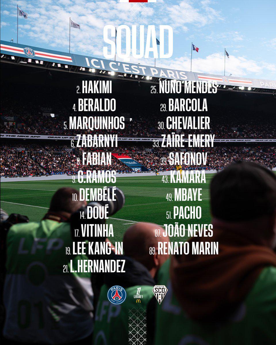 江南体育官网-巴黎战昂热大名单:若昂-内维斯回归,KK、多纳鲁马缺席